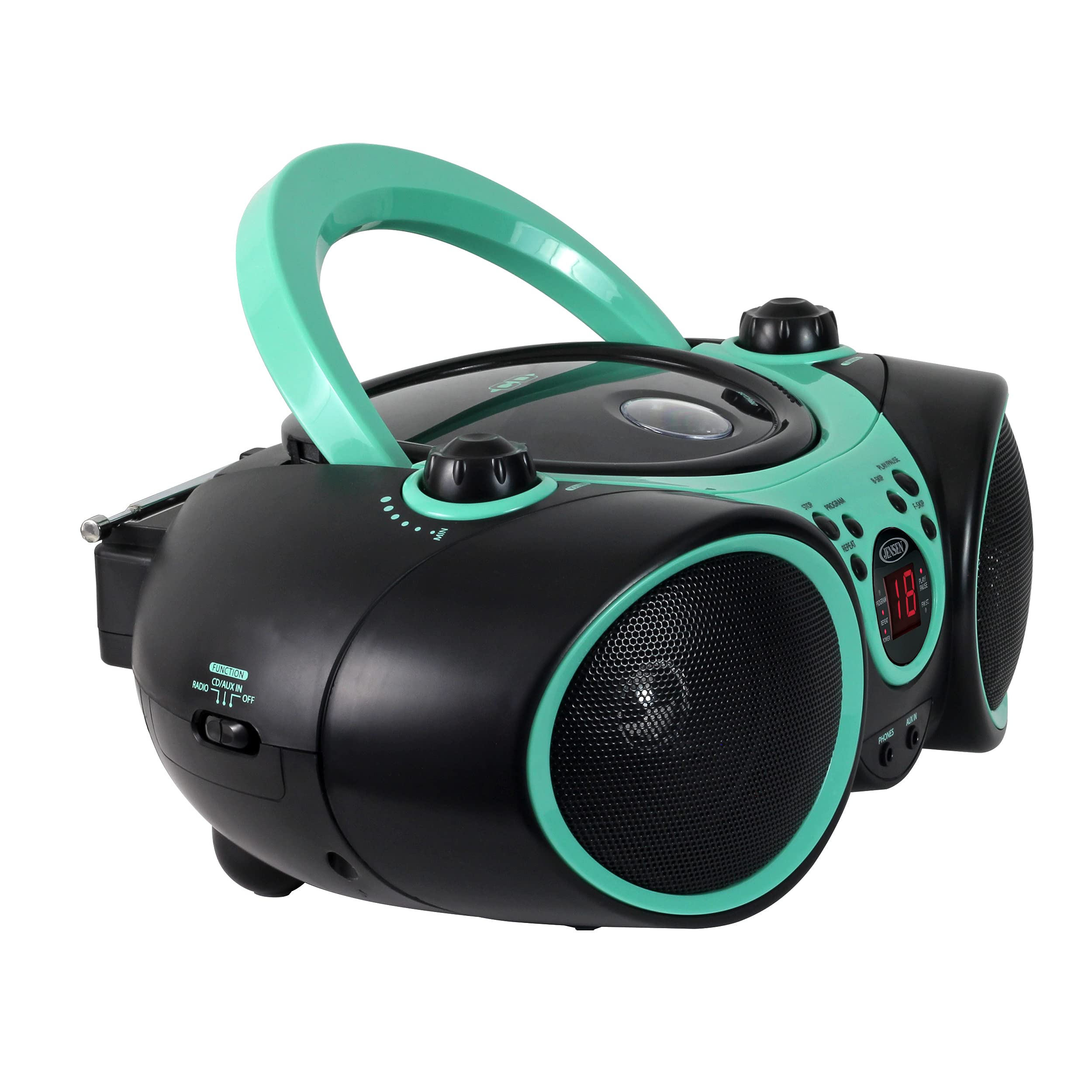 Foto 5 pulgar | Reproductor De Cd Portátil Jensen Cd-490 Con Radio Am/fm Aqua Teal - Venta Internacional.