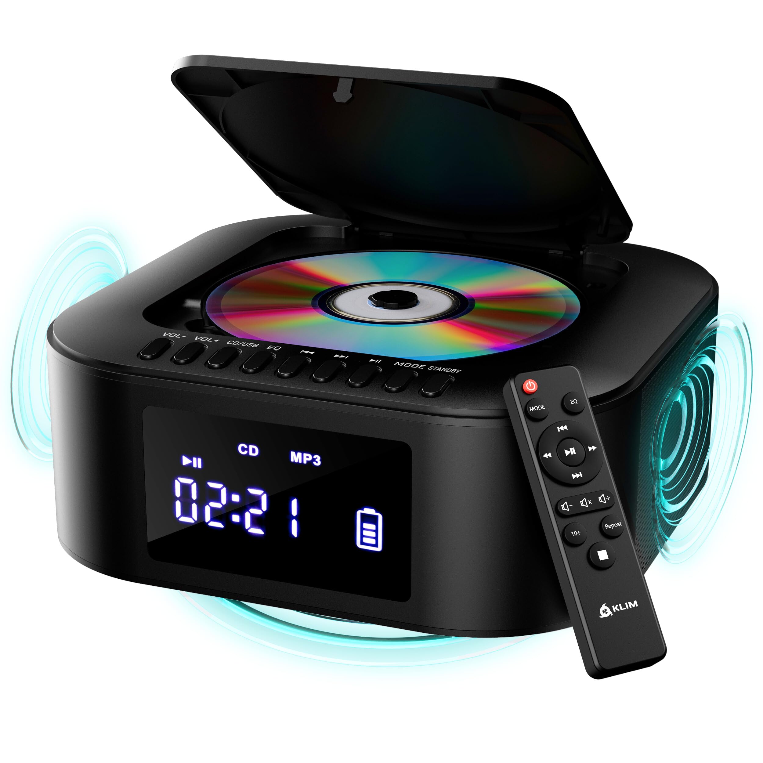 Foto 2 pulgar | Reproductor De Cd Portátil Klim Boombox E1 Con Subwoofer Bluetooth - Venta Internacional.