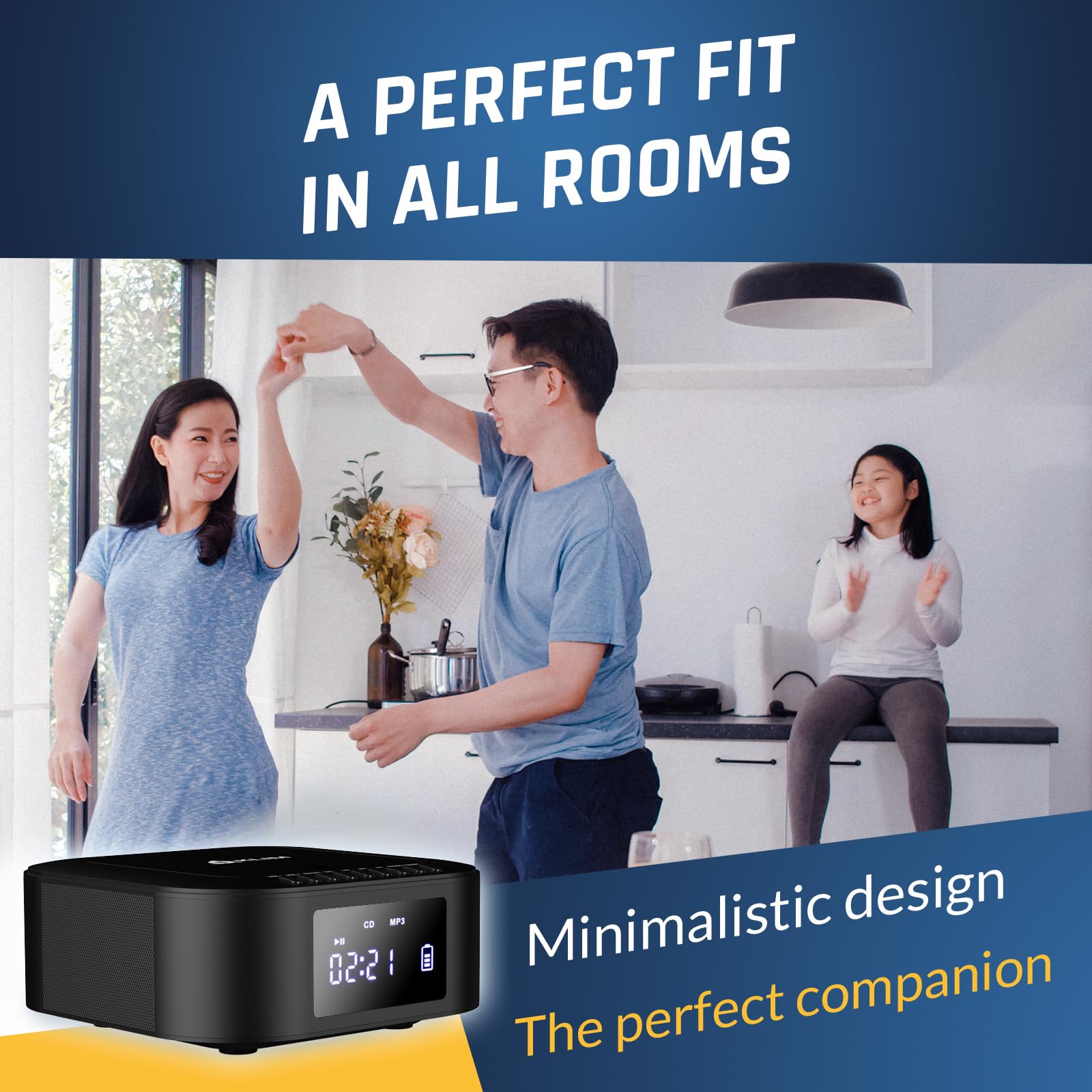 Foto 7 | Reproductor De Cd Portátil Klim Boombox E1 Con Subwoofer Bluetooth - Venta Internacional.