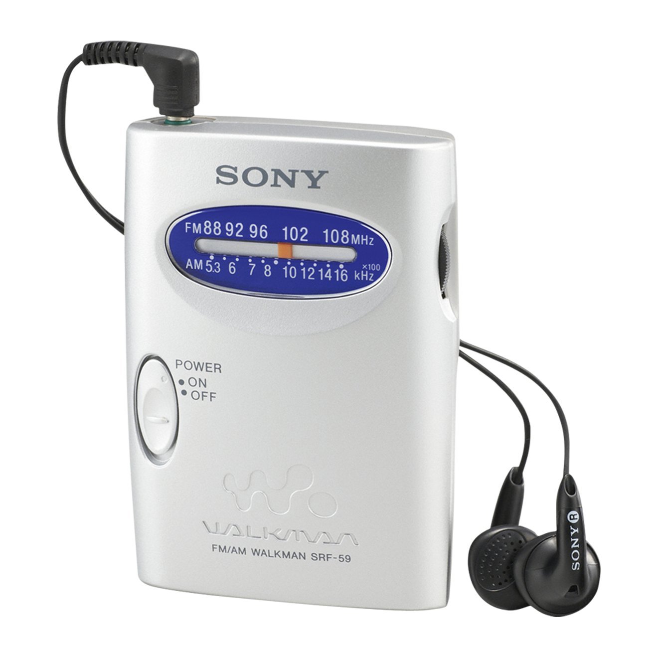 Radio Sony Srf59 Walkman Am/fm Plateada - Venta Internacional.