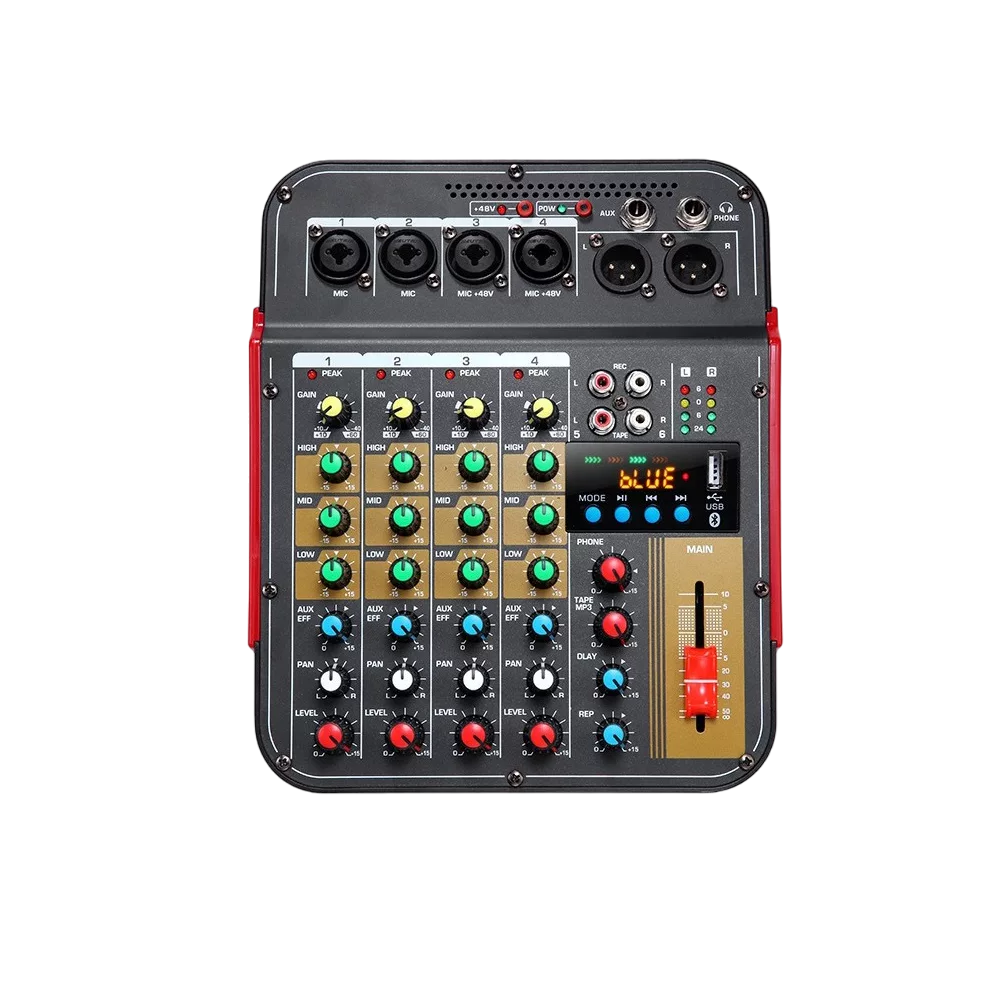 Mezclador de Audio Consola Bluetooth Usb Mixer de 6 Canales