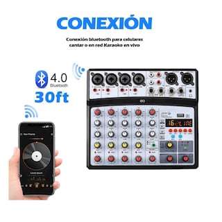 Foto 2 | Mezclador De Audio Bluetooth Sonido Eo Safe Imports Esi-2311-1 Negro