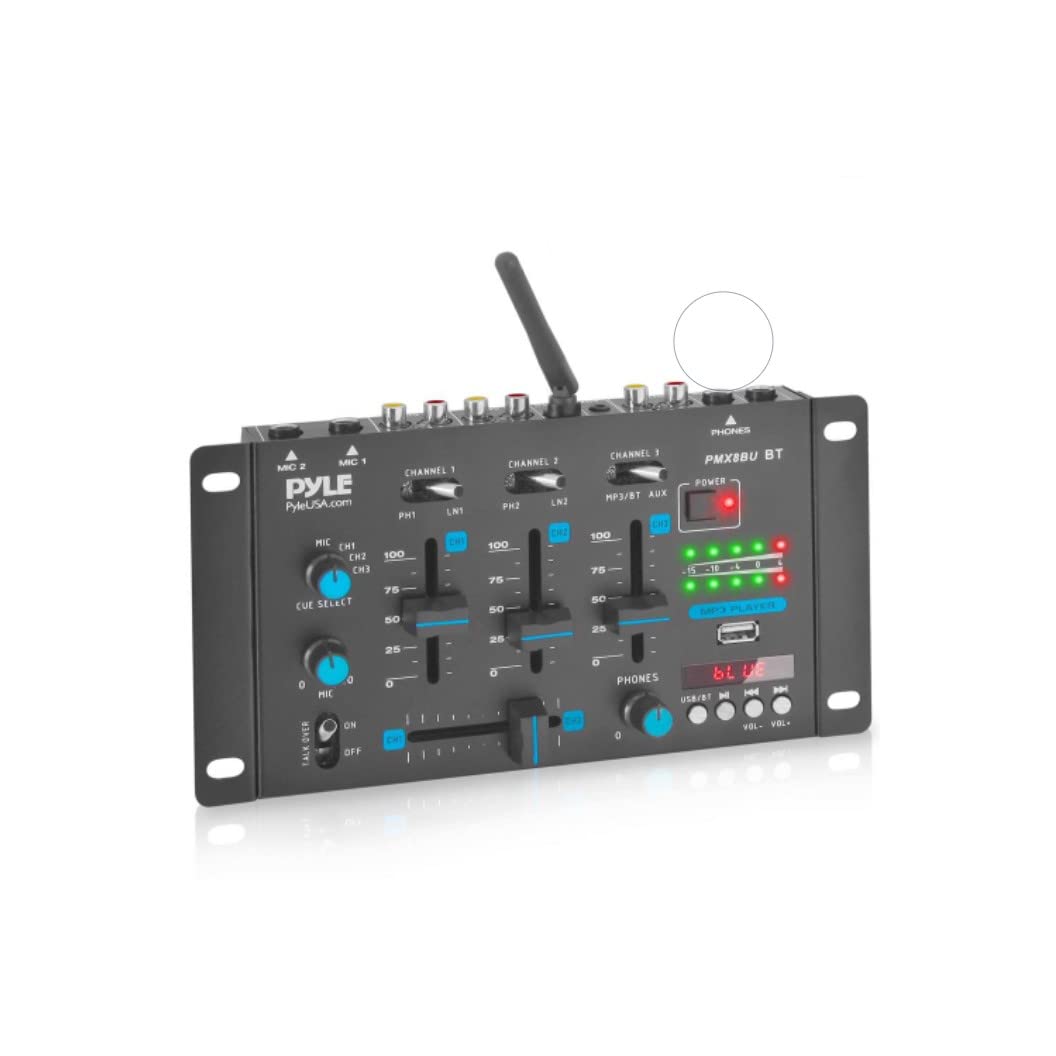 Foto 1 | Controlador De Mezcla De Sonido Para Dj Pyle Pmx8bu Bluetooth De 3 Canales - Venta Internacional.