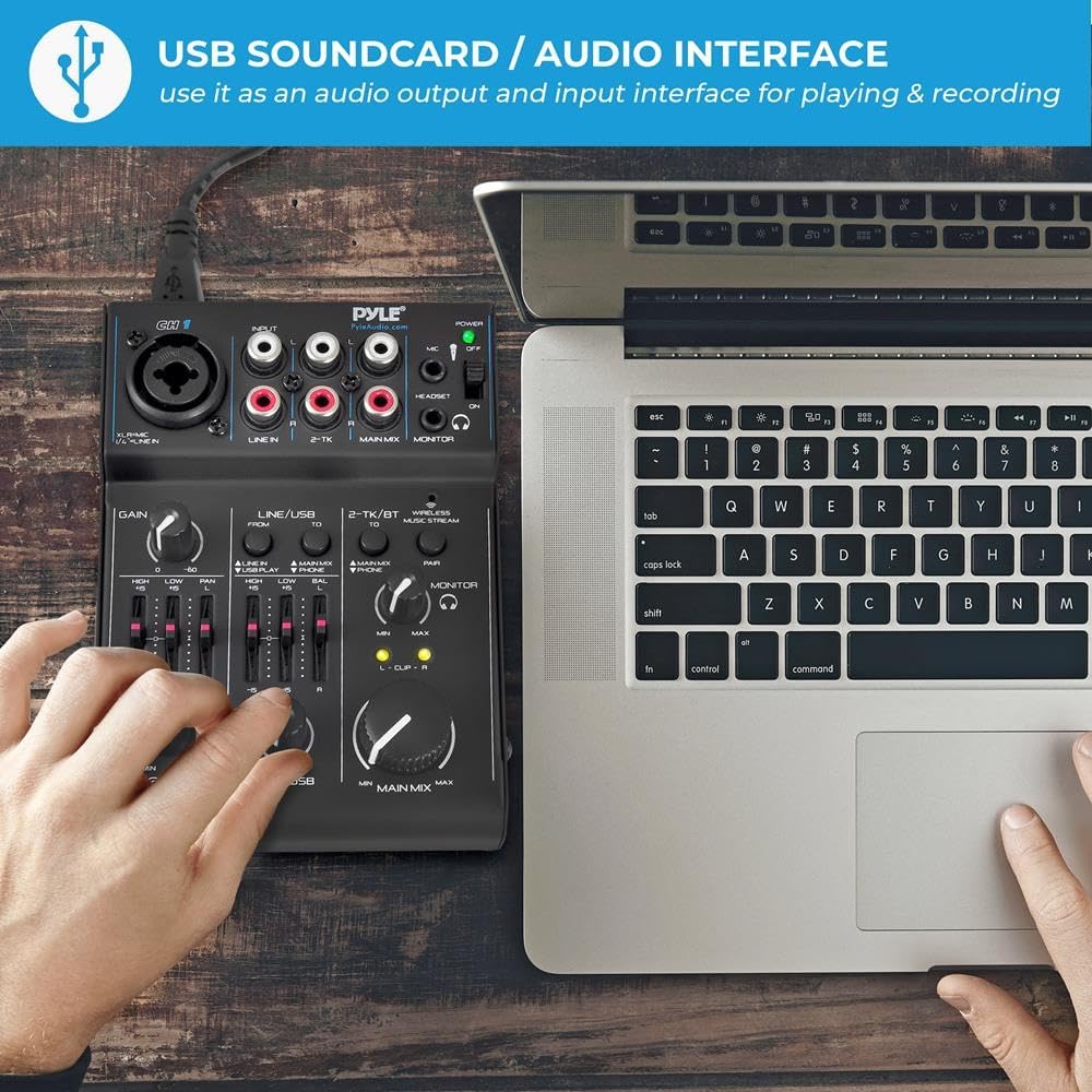 Foto 5 pulgar | Mezclador De Audio Bluetooth Pyle Pad30mxubt De 3 Canales Con Usb - Venta Internacional.