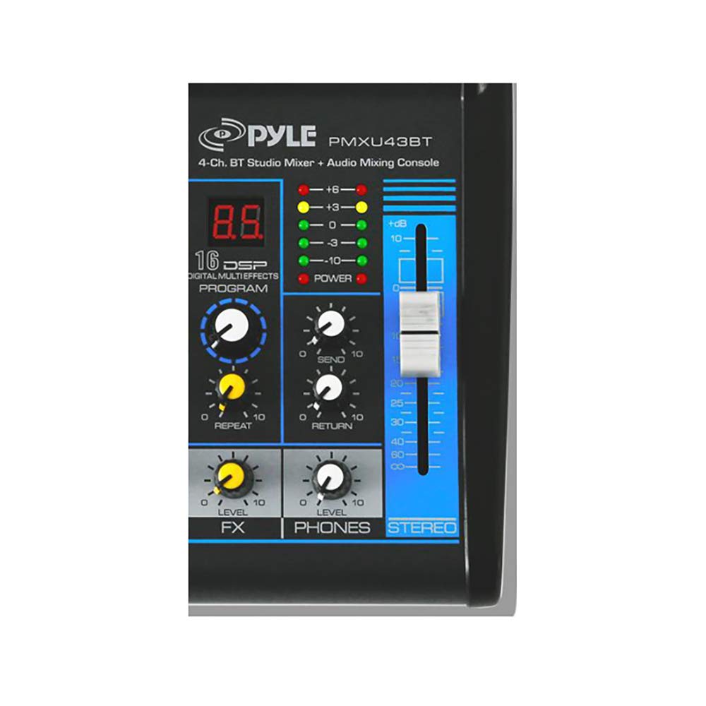 Foto 6 pulgar | Mezclador De Audio Pyle Pmxu43bt 4 Canales Usb Bluetooth Mp3 48v - Venta Internacional.