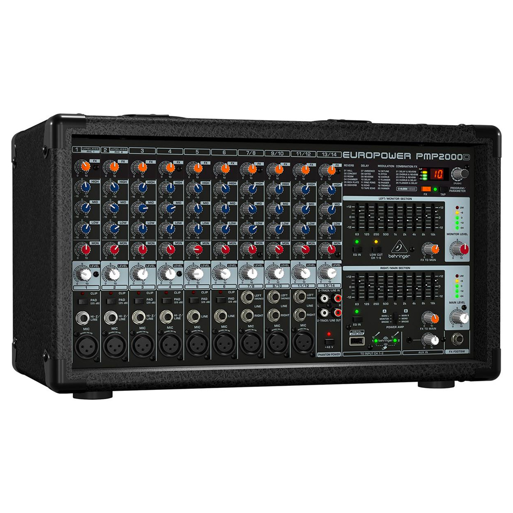 Foto 2 pulgar | Mezcladora Amplificada Behringer Pmp2000d de 14 Entradas