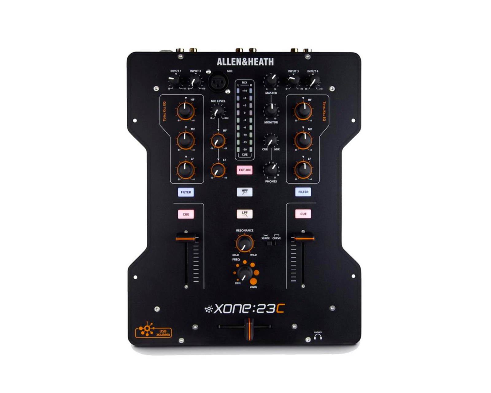 Mezcladora Mixer Dj 2 Canales Allen & Heath Xone 23c Color Negro