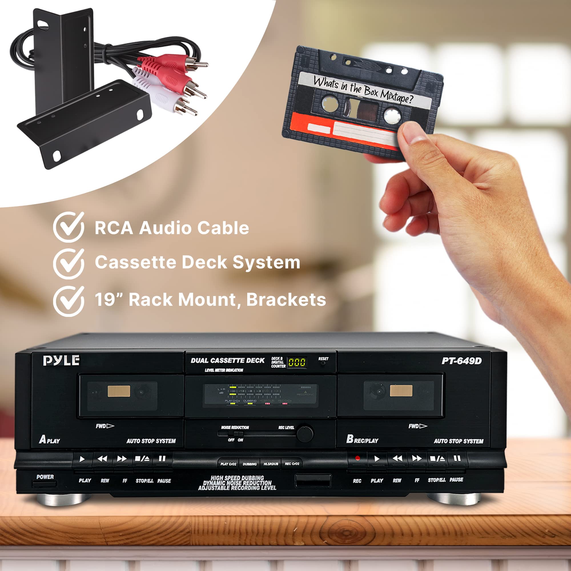 Foto 3 pulgar | Grabadora De Música Pyleusa Con Doble Casete, 110 V/220 V - Venta Internacional.
