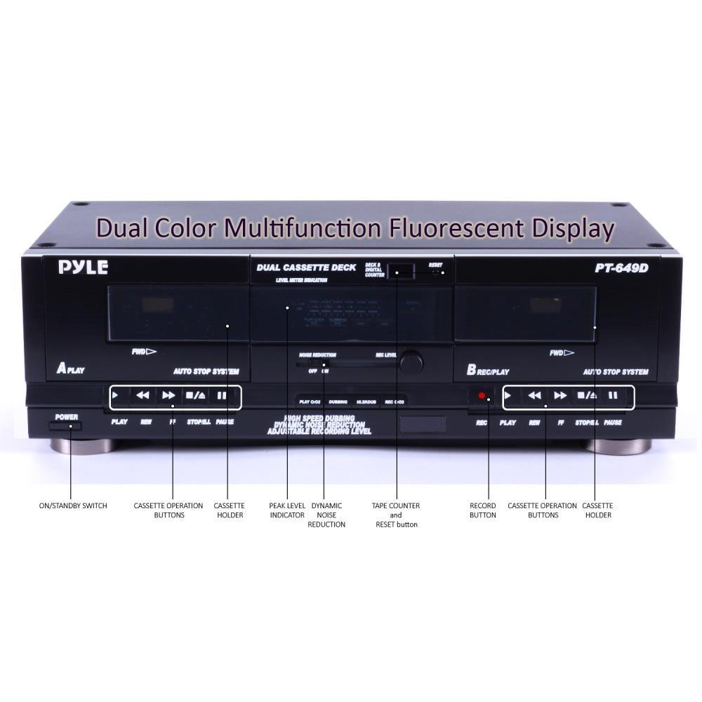 Foto 5 pulgar | Grabación De Música Doméstica Pyle Con Doble Casete, 110 V/220 V - Venta Internacional.