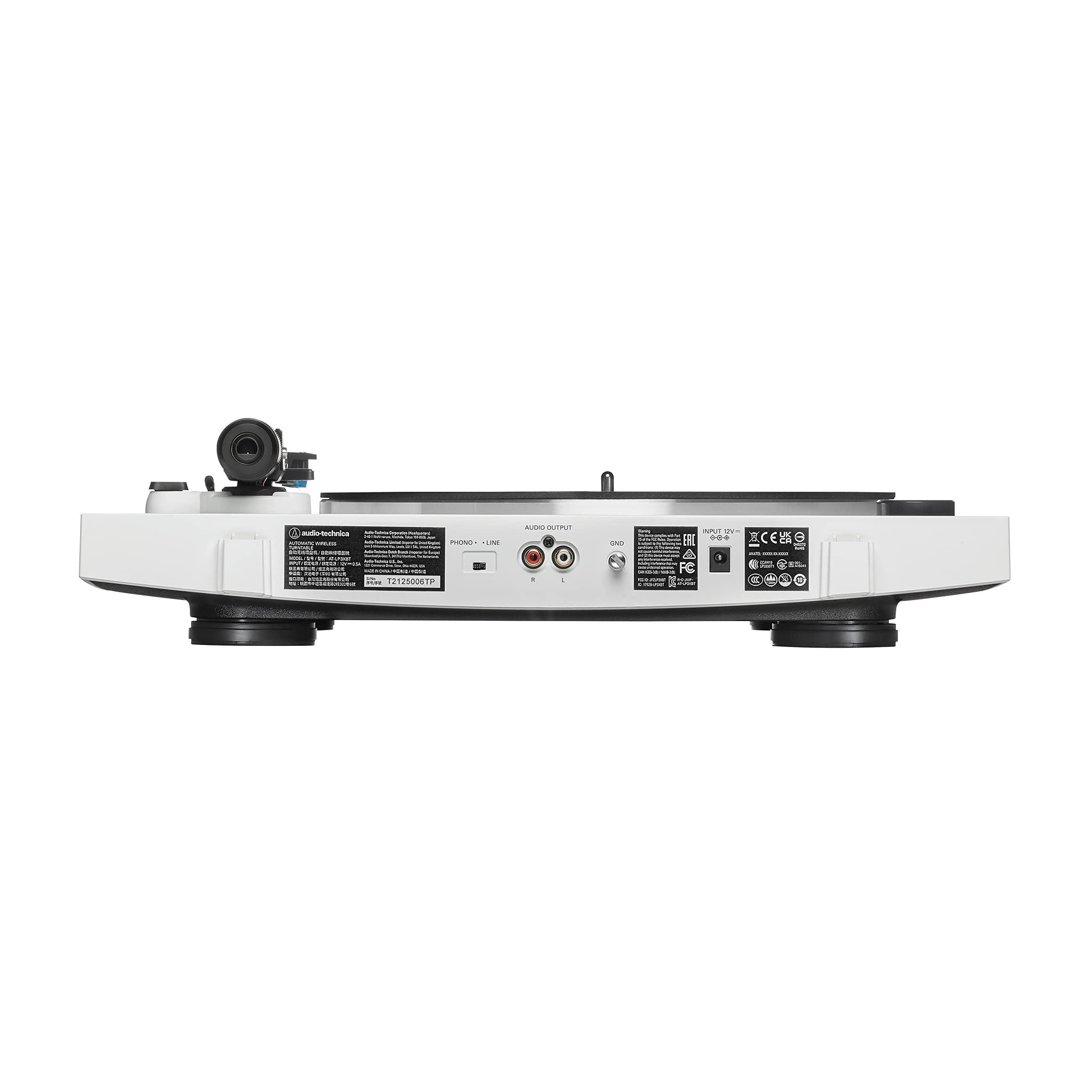 Foto 3 | Tocadiscos Audio-technica At-lp3xbt Inalámbrico Con Transmisión Por Correa Blanca - Venta Internacional.