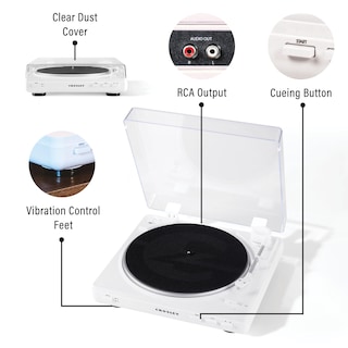 Foto 4 | Tocadiscos Crosley T400d-wh Bluetooth De 2 Velocidades Blanco - Venta Internacional.