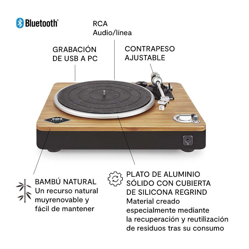 Foto 7 pulgar | Tornamesa Stir It Up Wireless Signature Black The House Of Marley 45 Y 33 Rpm
