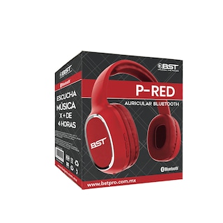 Foto 3 | Audífonos Inalámbricos BST P-RED con Bluetooth color Rojo
