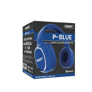Foto 3 | Diadema Inalámbrica BST P-BLUE color Azul Serie P Soporta Aux 3.5 mm