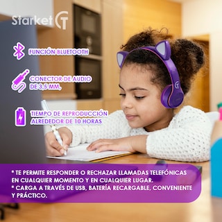 Foto 5 | Audífonos Diadema Orejas de Gato Starket Sk-2004