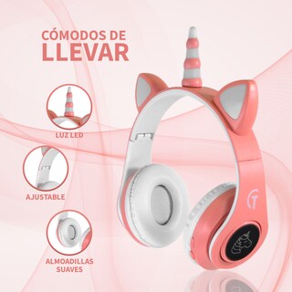Foto 2 | Audífonos Bluetooth Unicornio Luz Rgb Starket Sk-2001