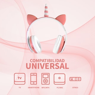 Foto 4 | Audífonos Bluetooth Unicornio Luz Rgb Starket Sk-2001
