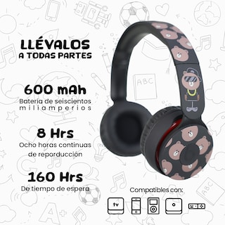 Foto 3 | Audífonos Diadema Starket Sk-2005-o Oso Line Friends