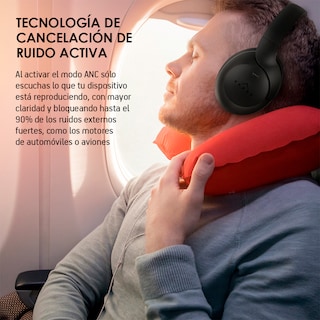 Foto 3 | Audífonos Inalámbricos Bluetooth Diadema Cancelación Activa de Ruido Akane Negro 83214-bl