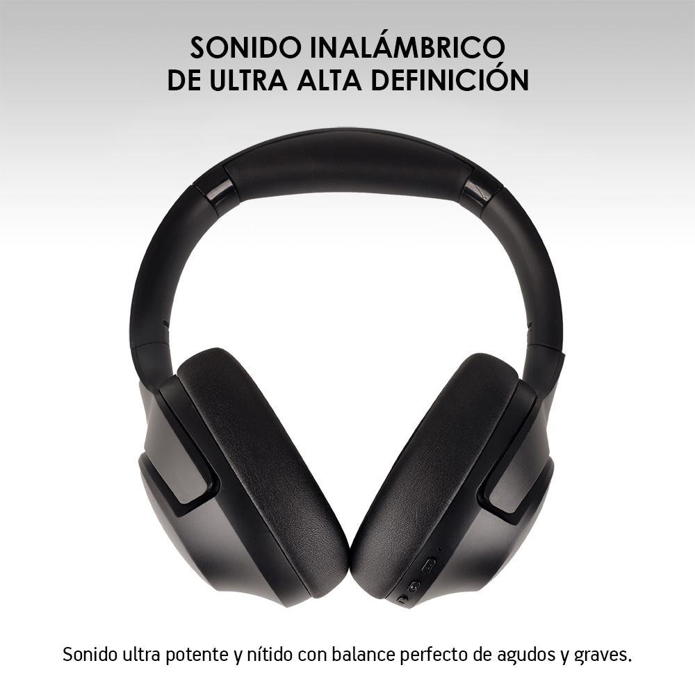 Foto 5 pulgar | Audífonos Inalámbricos Bluetooth Diadema Cancelación Activa de Ruido Akane Negro 83214-bl