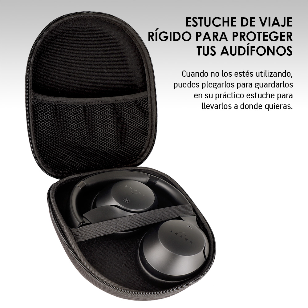 Foto 8 pulgar | Audífonos Inalámbricos Bluetooth Diadema Cancelación Activa de Ruido Akane Negro 83214-bl