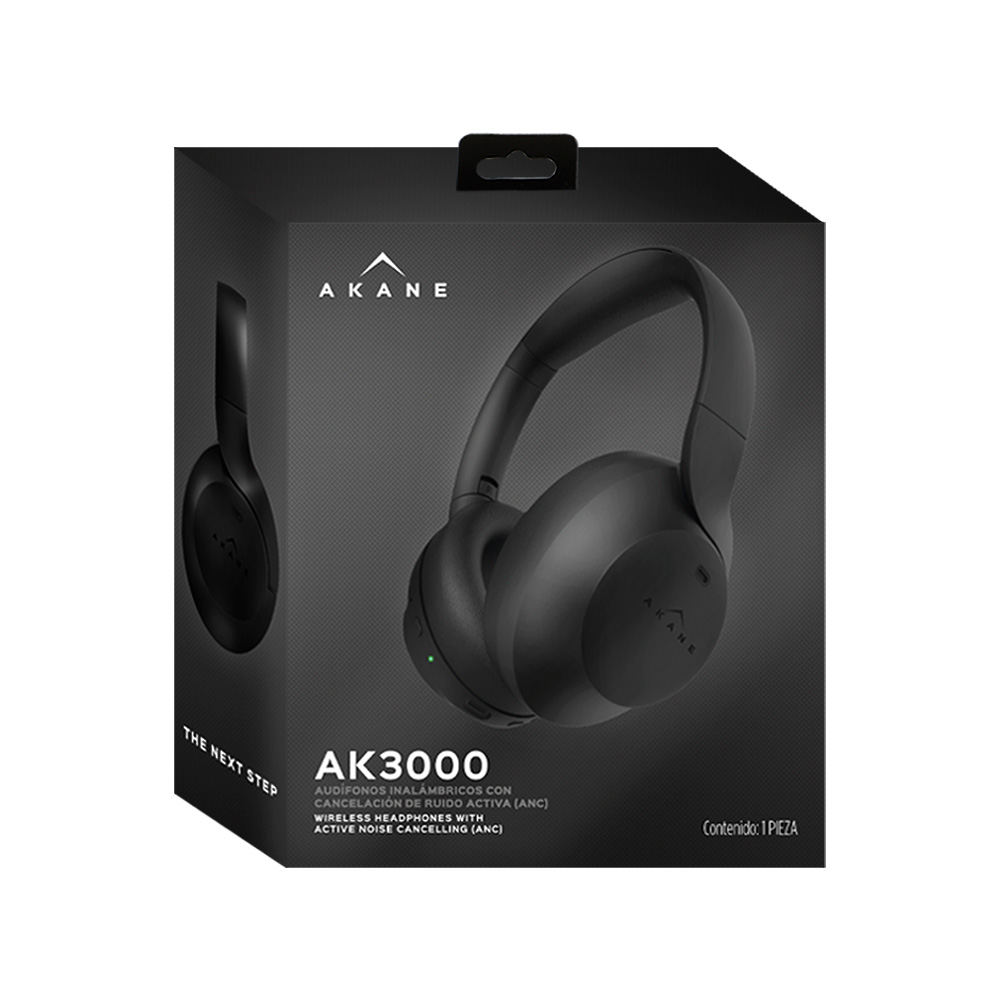 Foto 9 pulgar | Audífonos Inalámbricos Bluetooth Diadema Cancelación Activa de Ruido Akane Negro 83214-bl