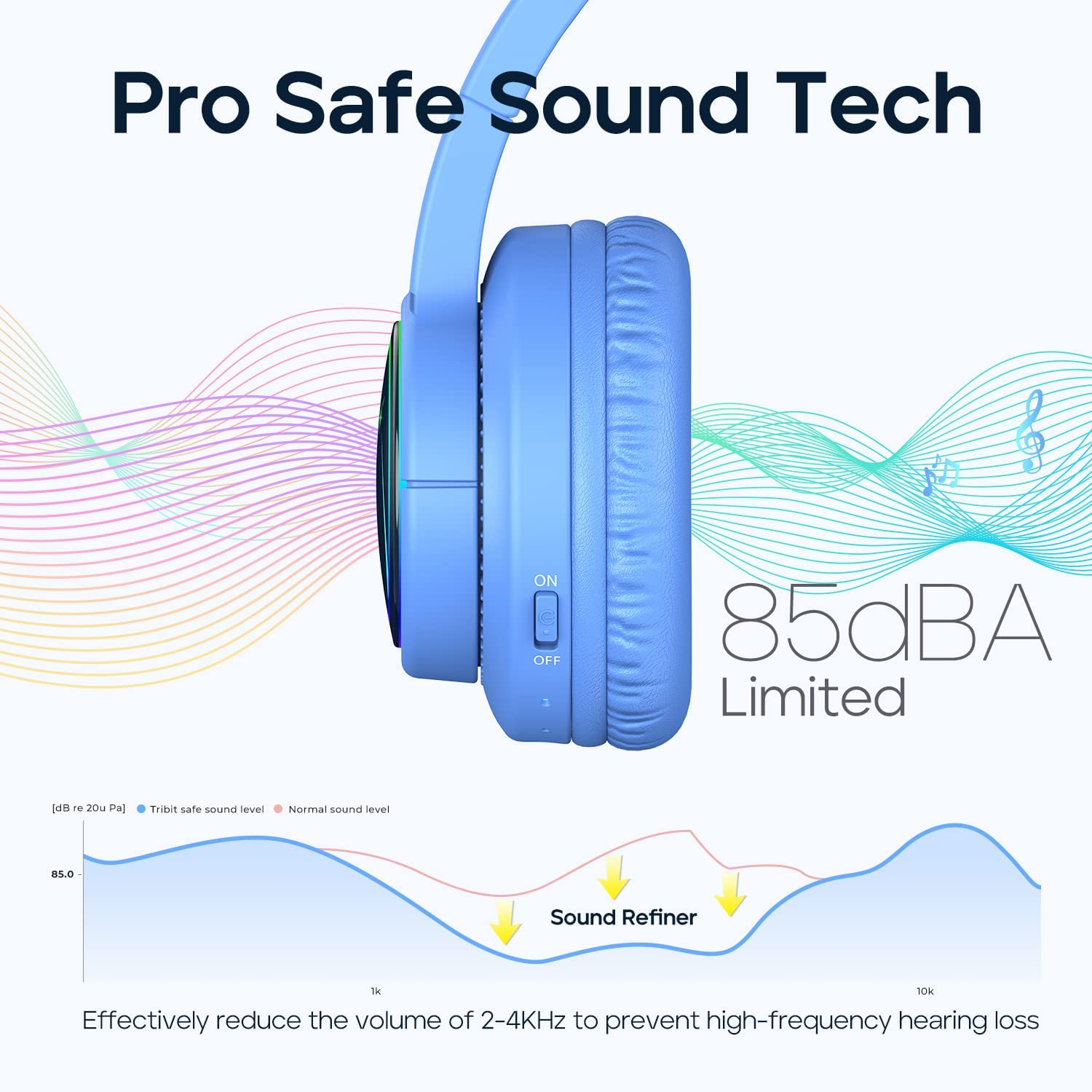Foto 3 pulgar | Venta Internacional - Auriculares Bluetooth Tribit Starlet02 con Luces RGB para Niños