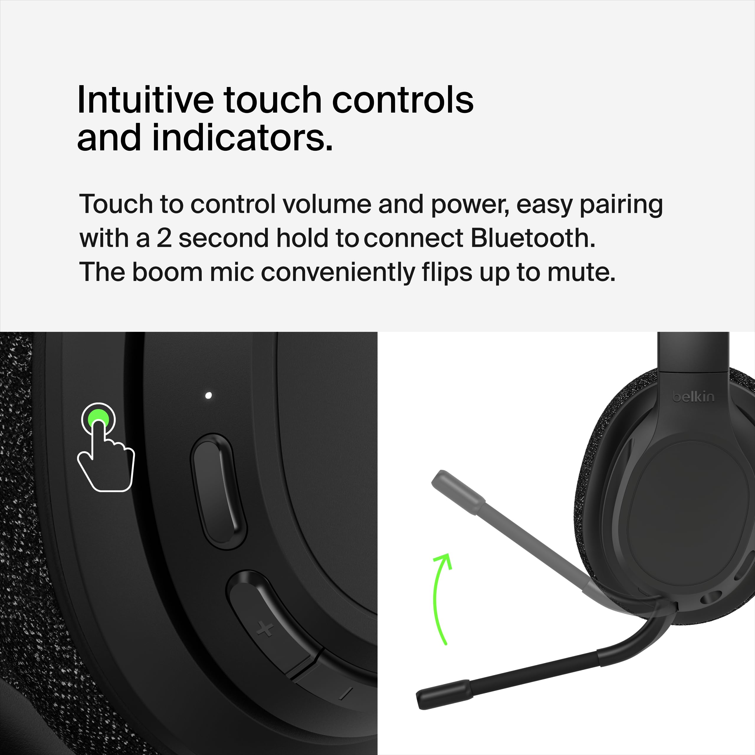 Foto 7 pulgar | Venta Internacional-Audífonos Inalámbricos Belkin Negros con Bluetooth