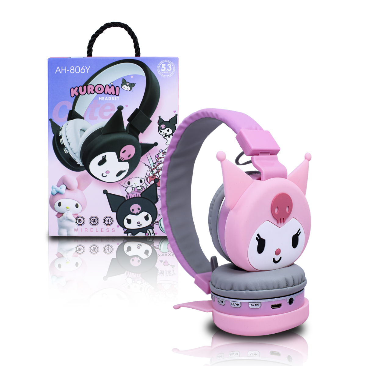 Foto 1 | Audífonos Inalámbricos Playbox AH-806Y Diseño Kuromi