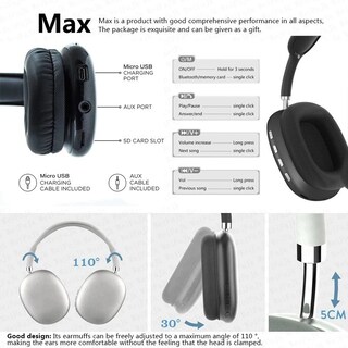 Foto 7 | Auriculares Supraaurales Bluetooth P9 Pro Max con Cancelación de Ruido - Venta Internacional