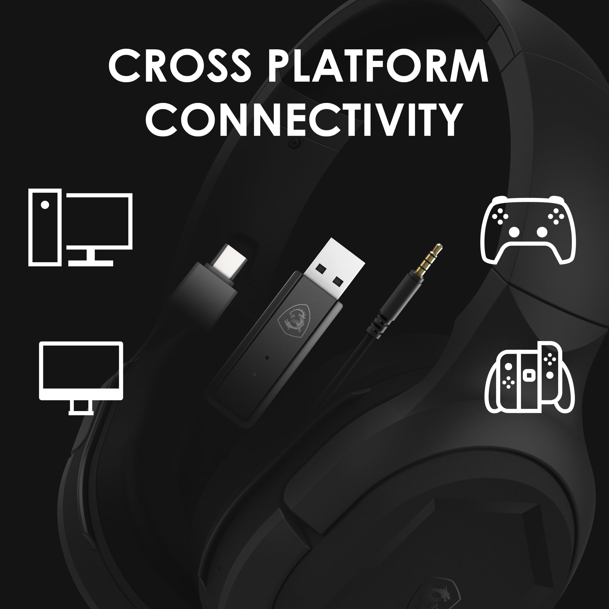 Foto 4 pulgar | Auriculares Inalámbricos para Juegos MSI Immerse GH50 - Venta Internacional
