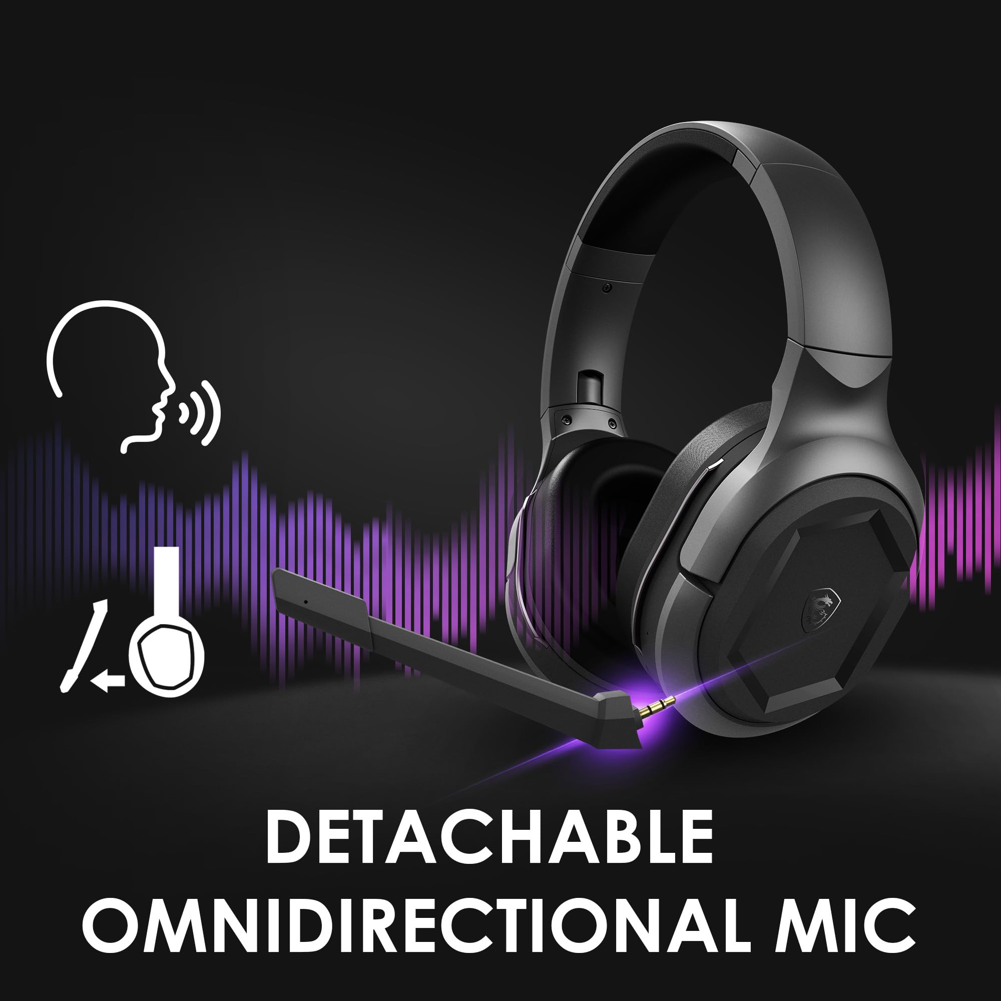 Foto 5 pulgar | Auriculares Inalámbricos para Juegos MSI Immerse GH50 - Venta Internacional