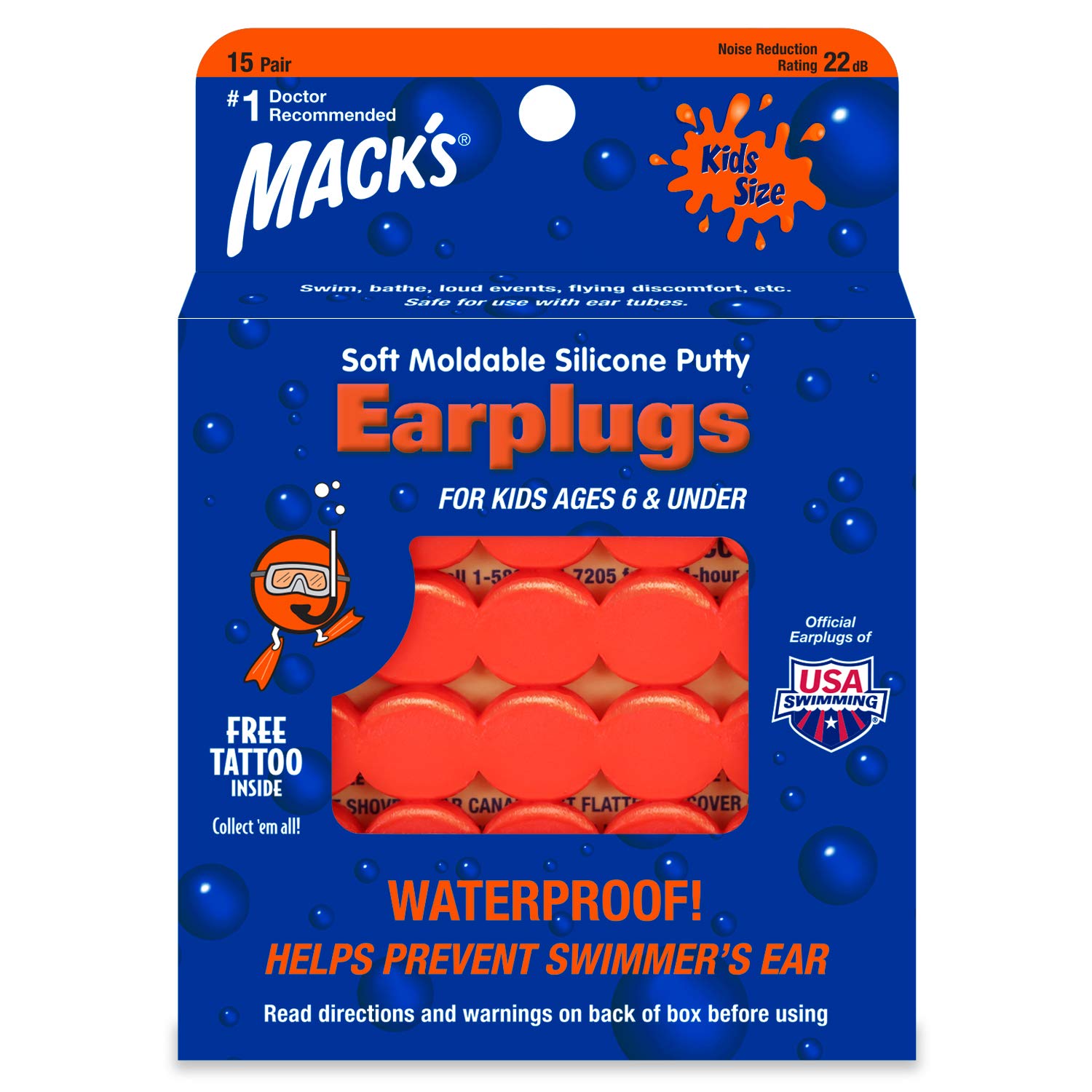 Foto 1 | Tapones Para Los Oídos Mack's, Suaves Y Moldeables, De Silicona, Tamaño Infantil - Venta Internacional.