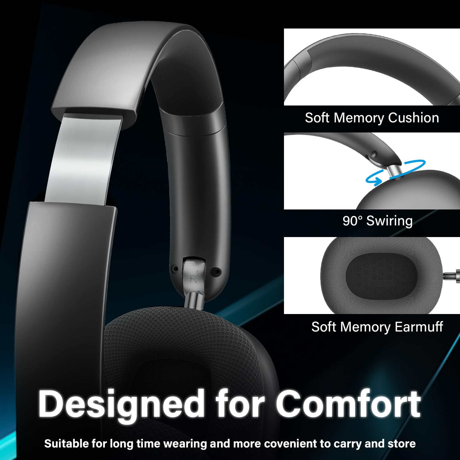 Foto 4 pulgar | Auriculares Supraaurales Inalámbricos Wentronic Y01 con Micrófono 48h Gris - Venta Internacional