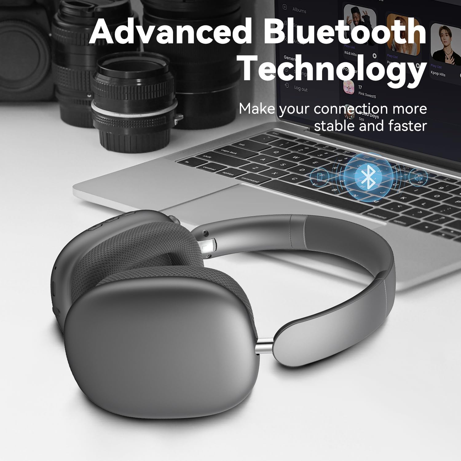 Foto 5 pulgar | Auriculares Supraaurales Inalámbricos Wentronic Y01 con Micrófono 48h Gris - Venta Internacional