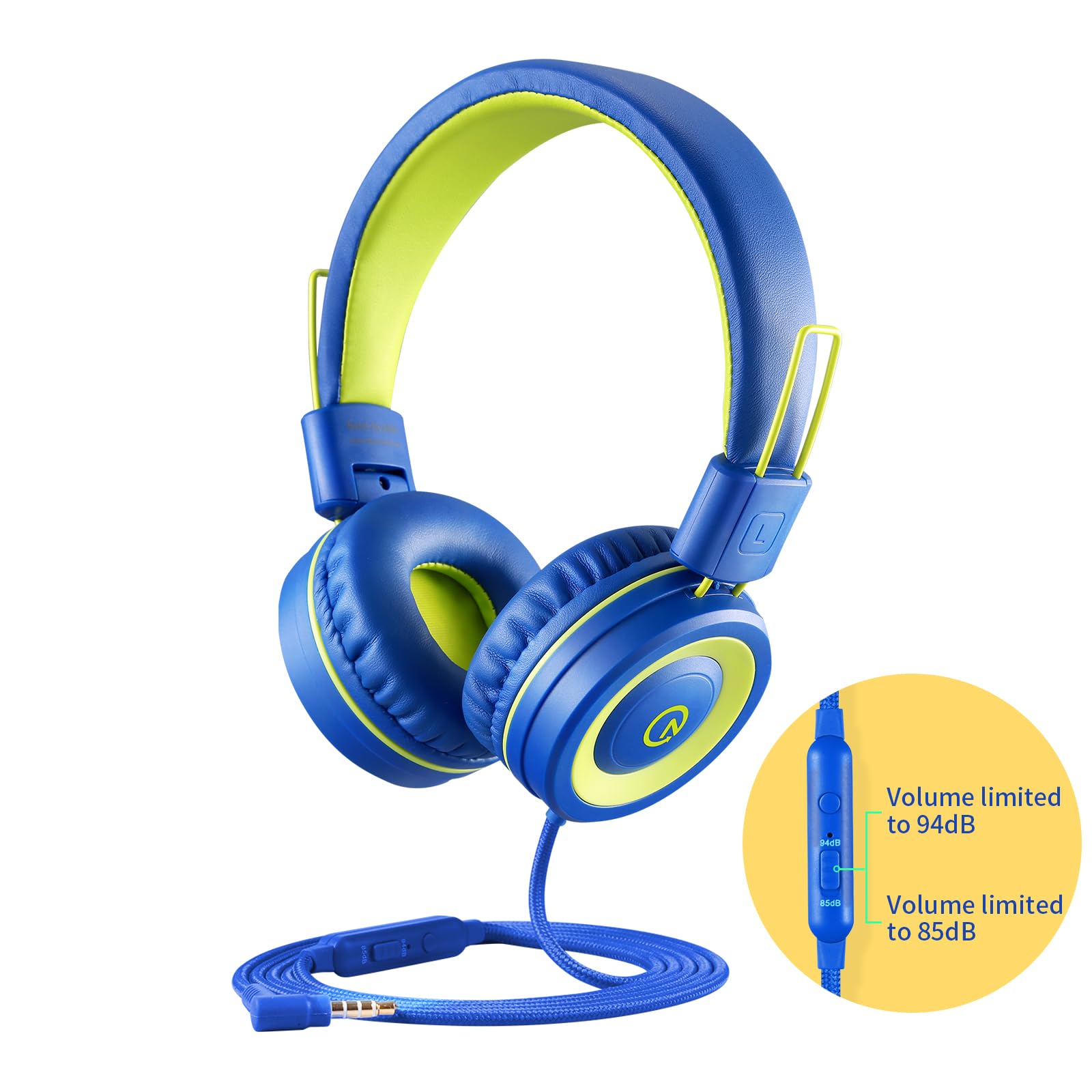 Foto 4 | Auriculares Noot Products K12 Kids con Micrófono 85db/94db Azul/Lima - Venta Internacional