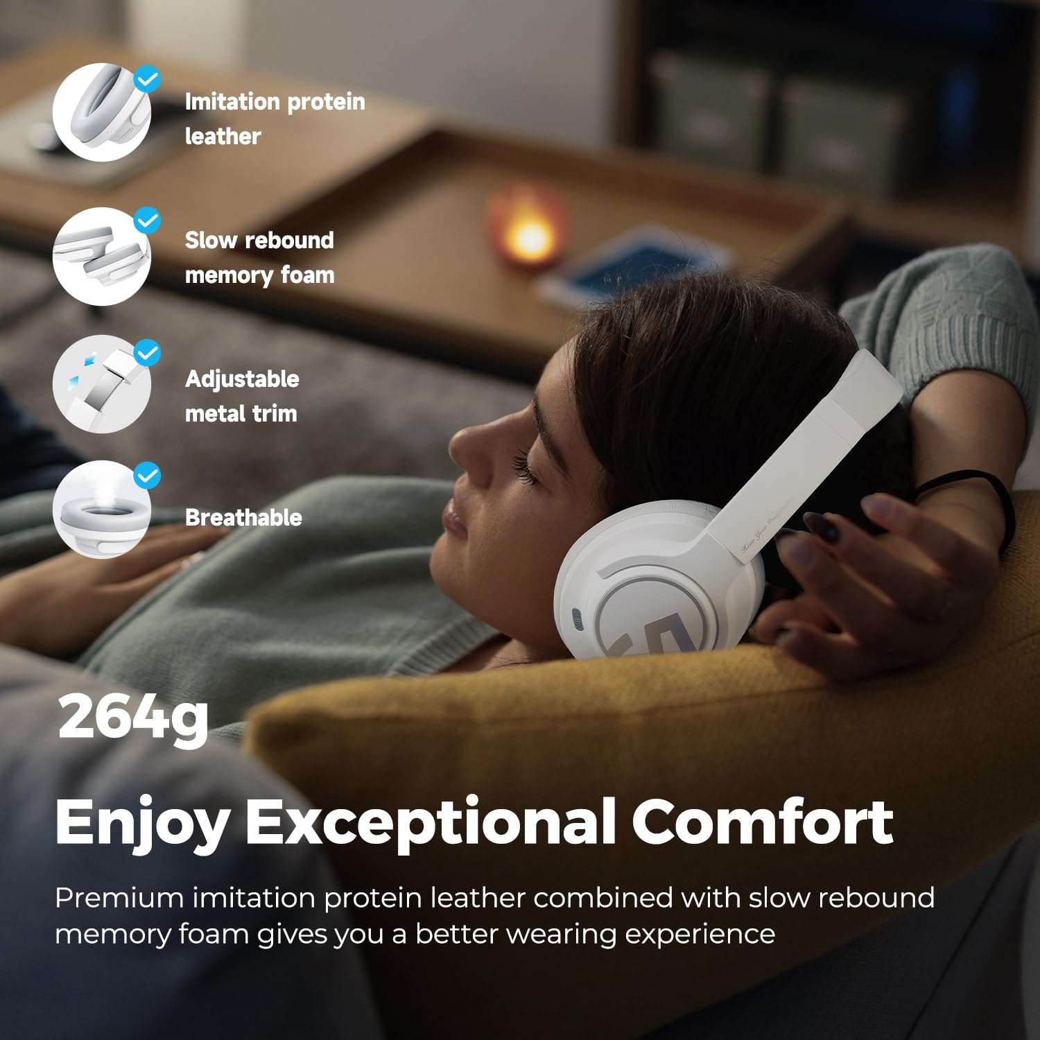 Foto 8 pulgar | Auriculares Bluetooth Soundpeats Space Hybrid Anc 123 h Playtime - Venta Internacional
