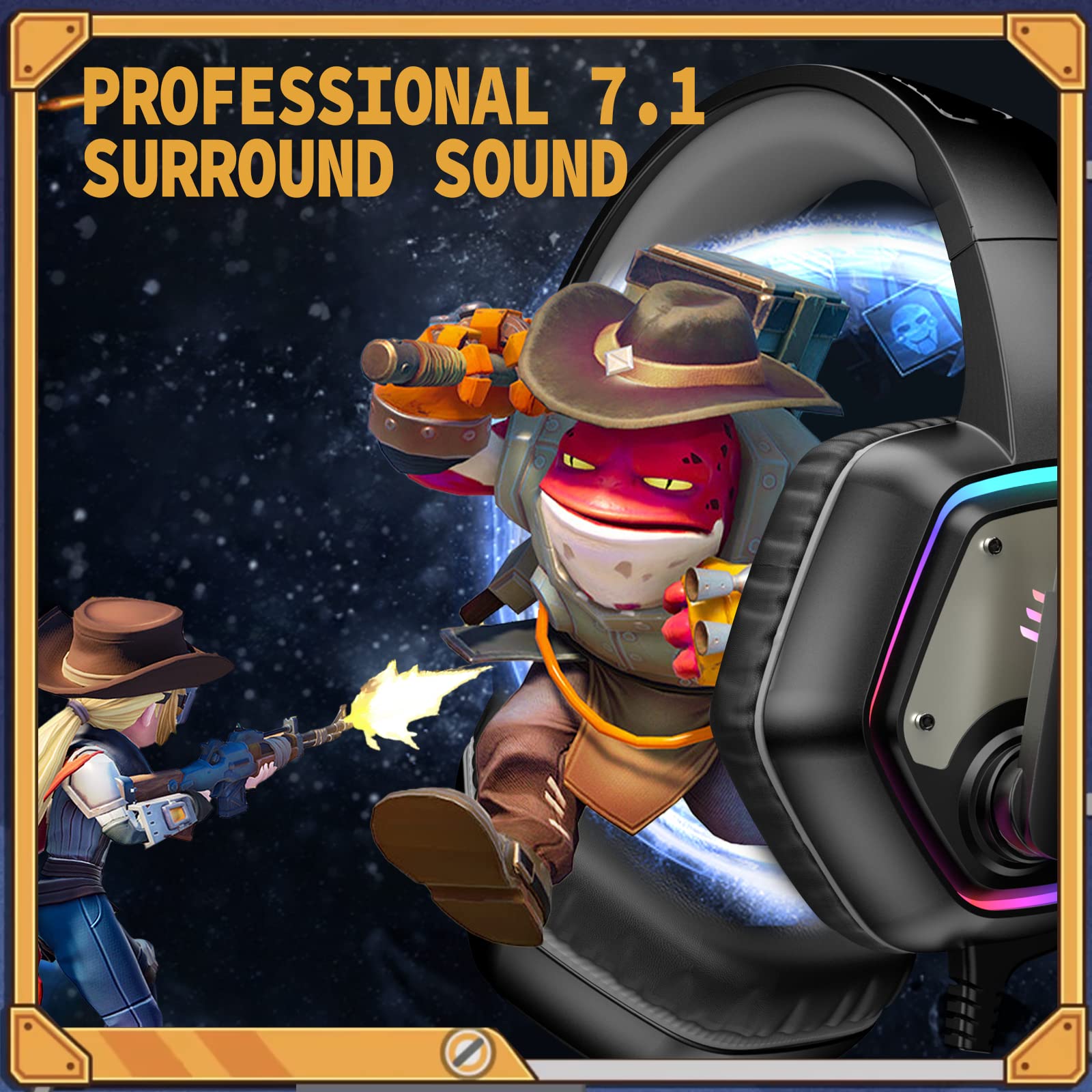 Foto 4 pulgar | Auriculares Para Juegos Eksa Micrófono Con Cancelación De Ruido Rgb Gris Claro-sandrock - Venta Internacional.