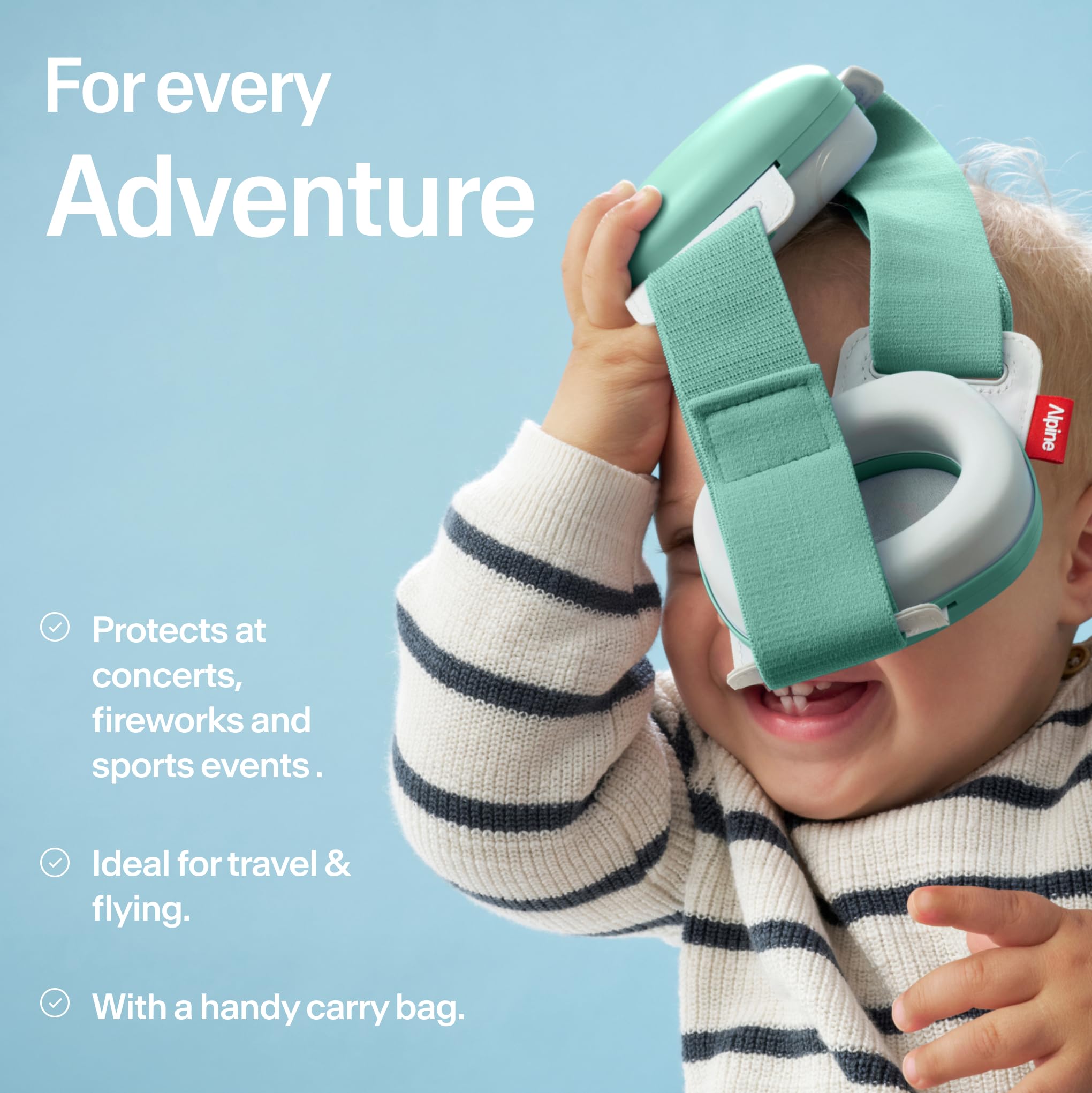 Foto 7 pulgar | Orejeras Para Bebés Alpine Muffy Baby Con Protección Contra El Ruido, Color Verde - Venta Internacional.