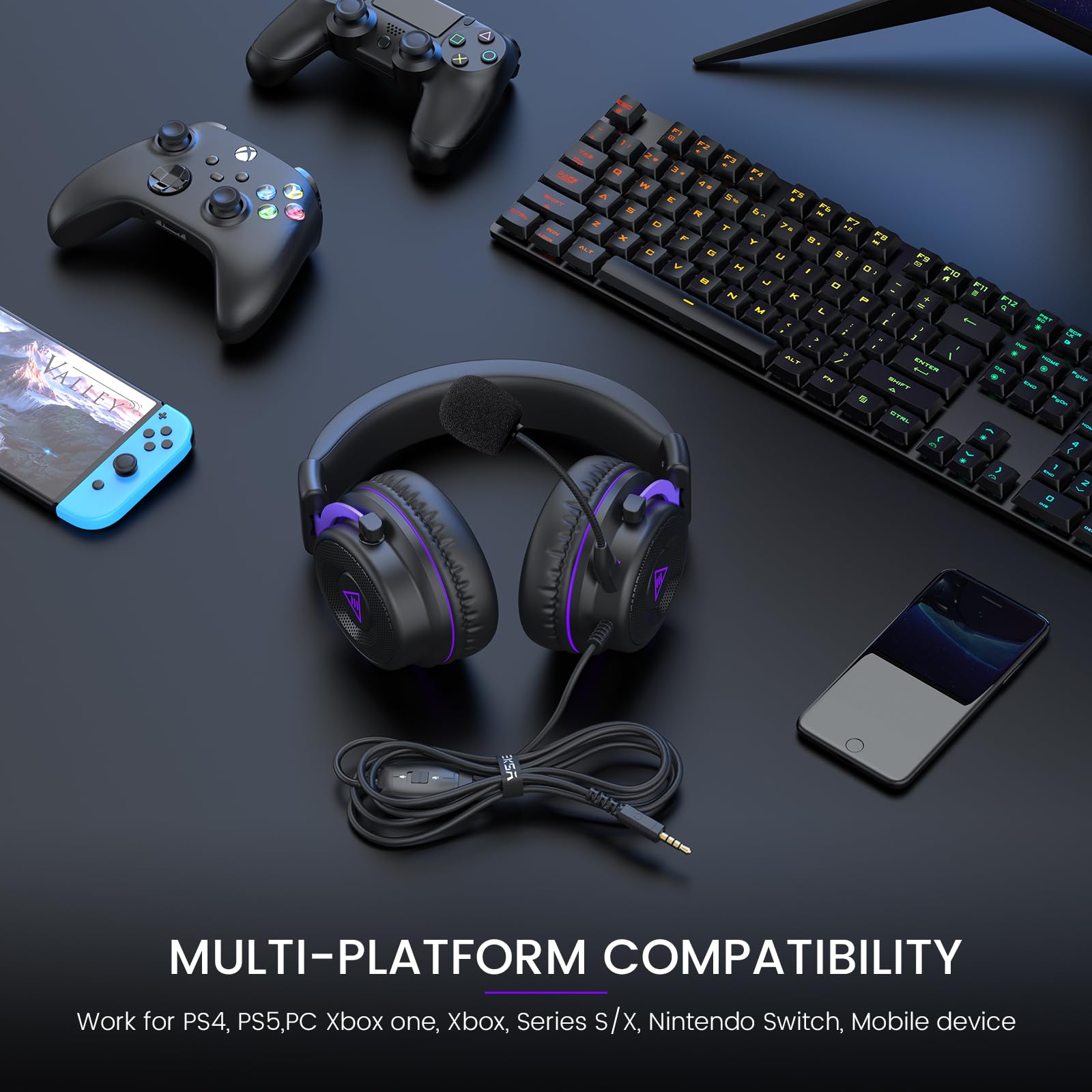 Foto 7 pulgar | Auriculares Para Juegos Eksa E900 Con Micrófono Para Pc/ps4/ps5/xbox - Venta Internacional.