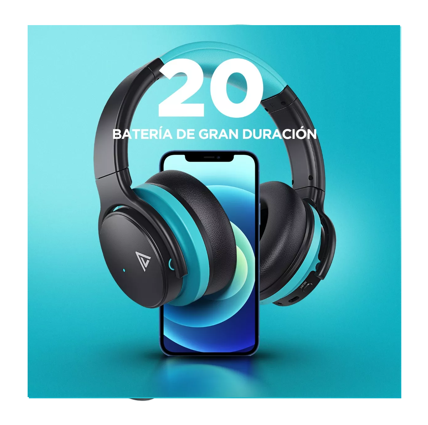 Foto 4 pulgar | Audífonos Bluetooth Con Cancelación De Ruido Belug Azul Cielo/negro