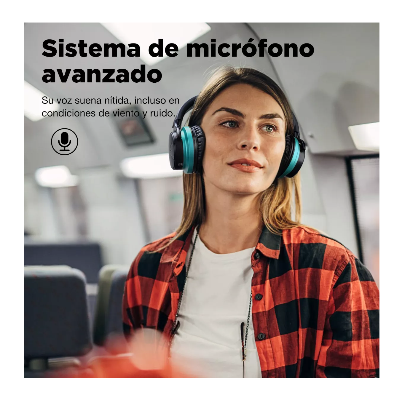 Foto 6 pulgar | Audífonos Bluetooth Con Cancelación De Ruido Belug Azul Cielo/negro