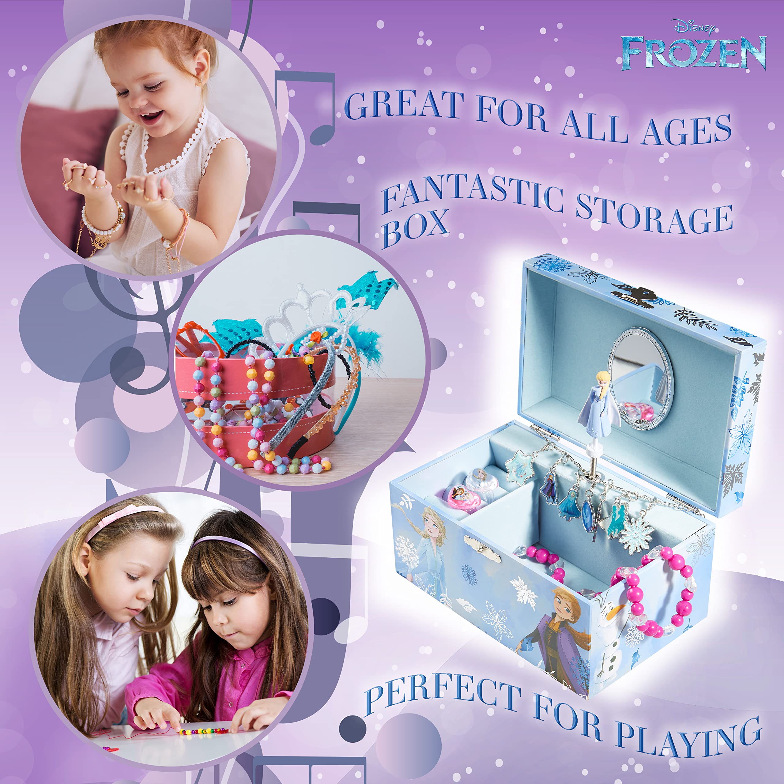 Foto 4 pulgar | Joyero Musical Disney Para Niñas Con Figura Giratoria - Venta Internacional.