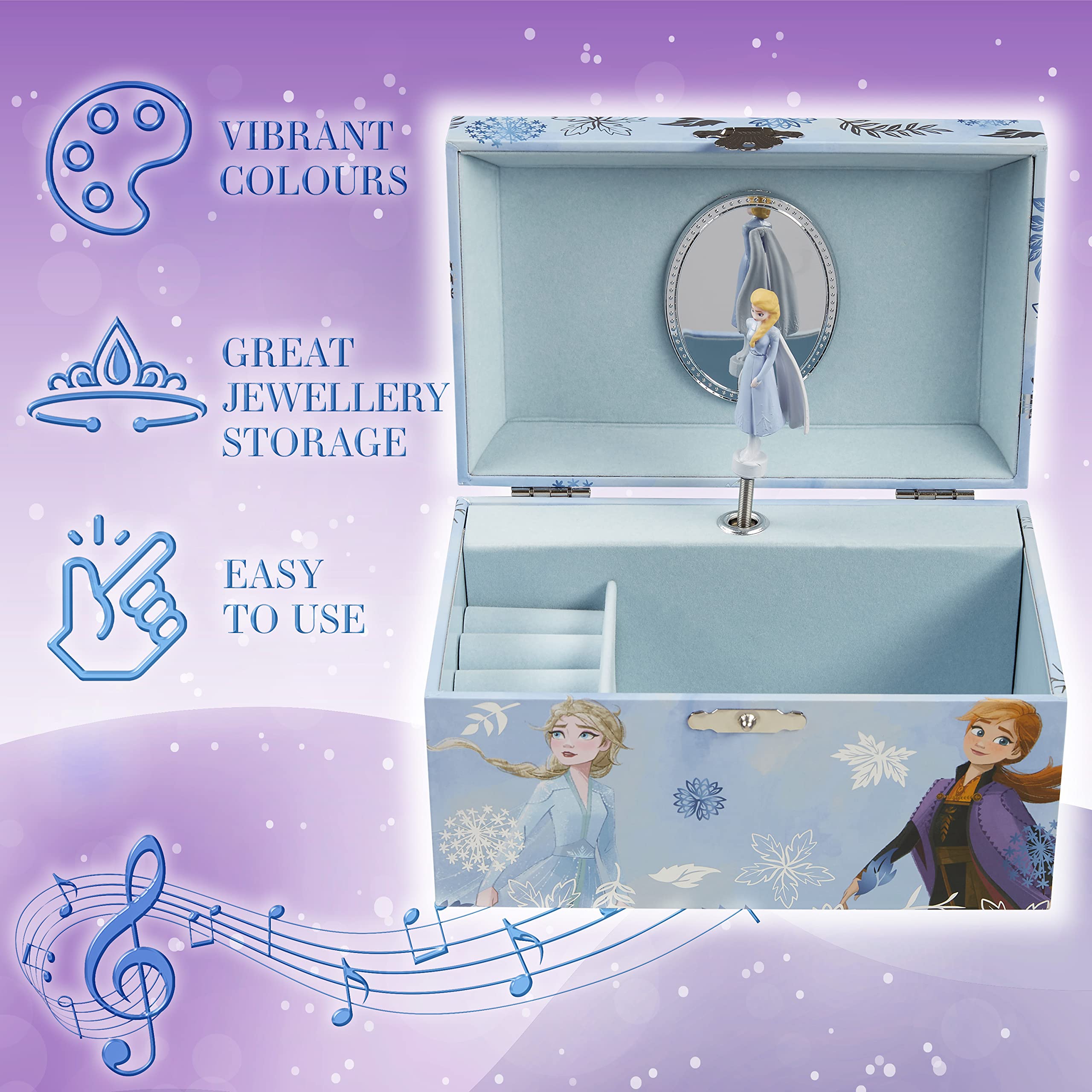 Foto 5 pulgar | Joyero Musical Disney Para Niñas Con Figura Giratoria - Venta Internacional.