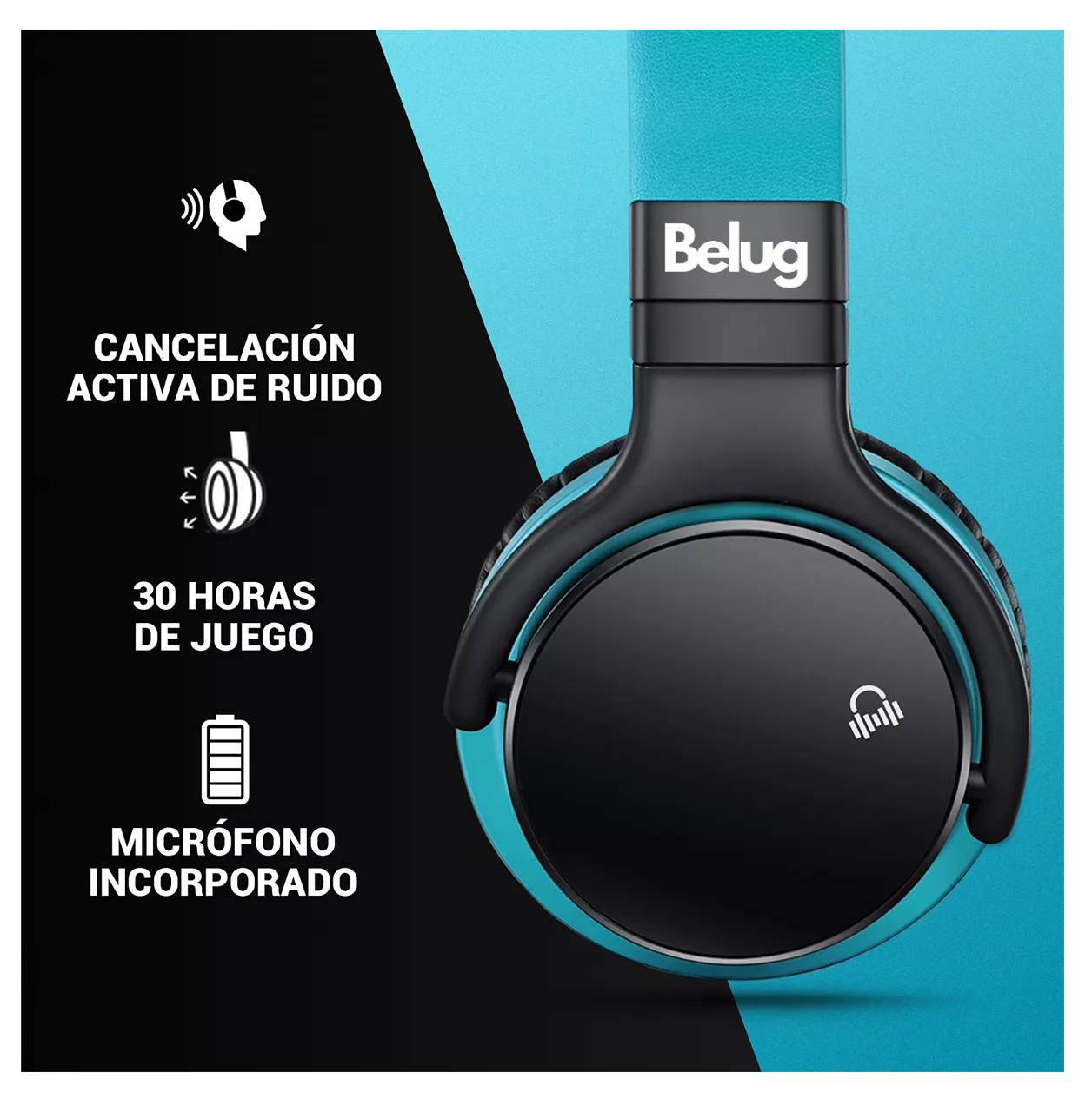 Foto 5 pulgar | Auricular Inalámbrico Belug  Cowin E7c Rojo Bluetooth 5.0 Azul