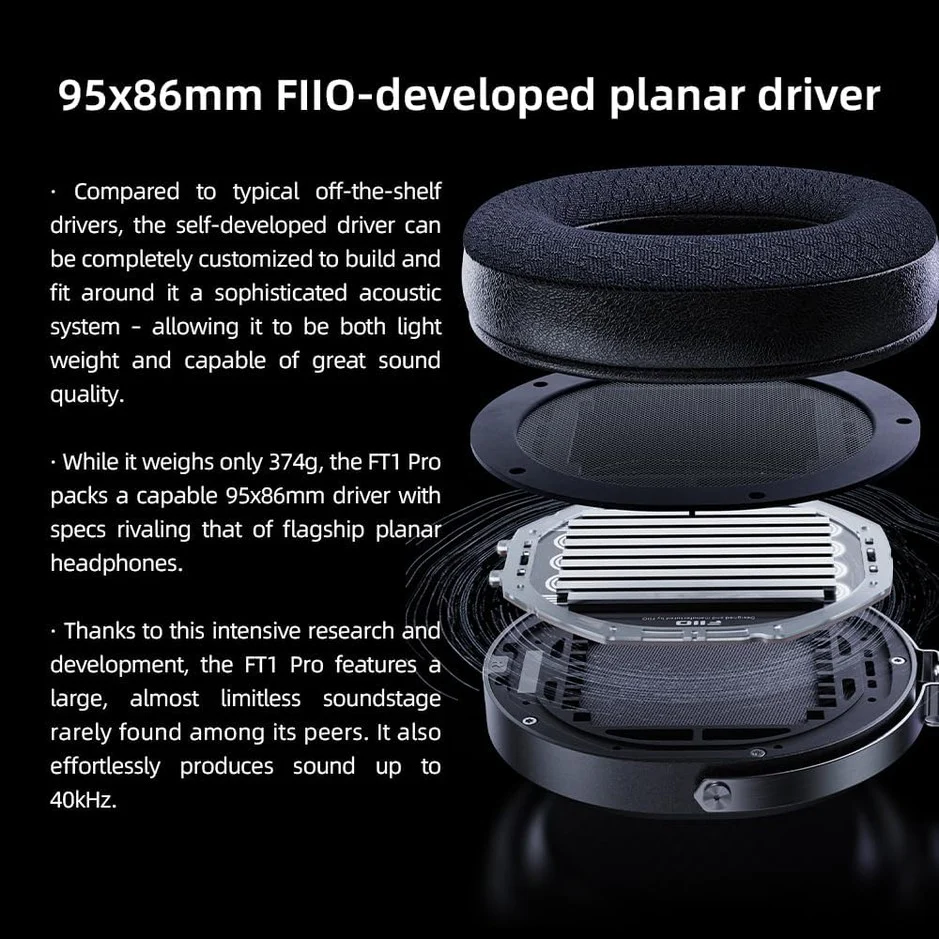Foto 3 | Audífonos Hi-res De Magnetos Planares Fiio Ft1 Pro Black