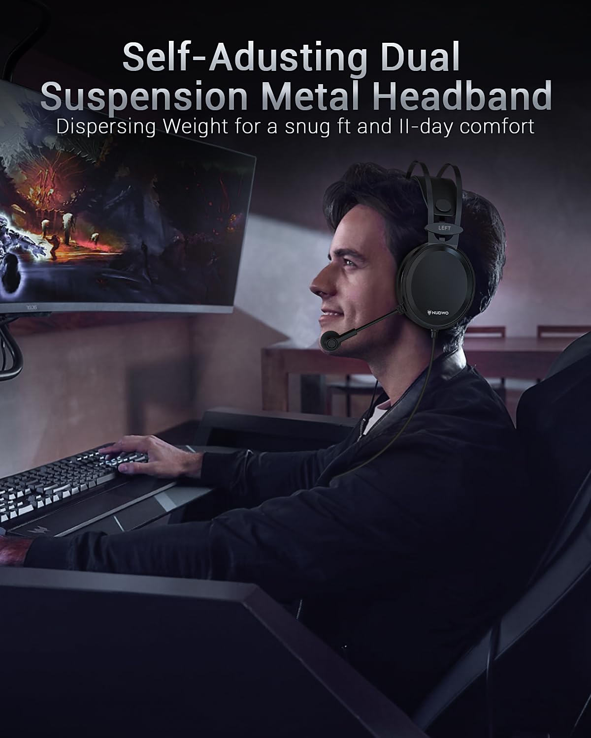 Foto 2 | Auriculares Estéreo Para Juegos Nubwo N7 Con Micrófono Con Cancelación De Ruido - Venta Internacional.