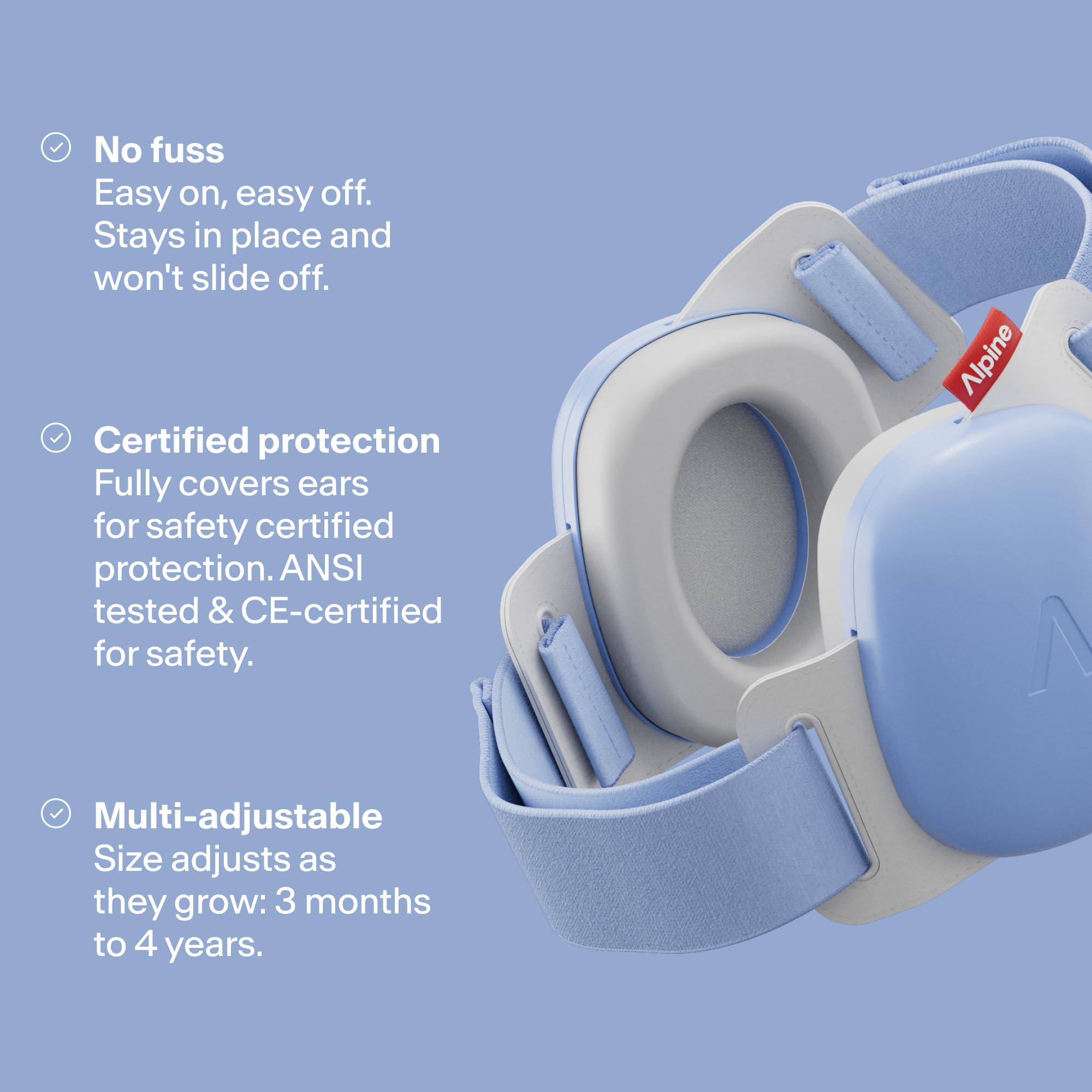 Foto 4 pulgar | Orejeras Para Bebés Alpine Muffy Con Protección Contra El Ruido, Azules, De 3 A 48 M - Venta Internacional.