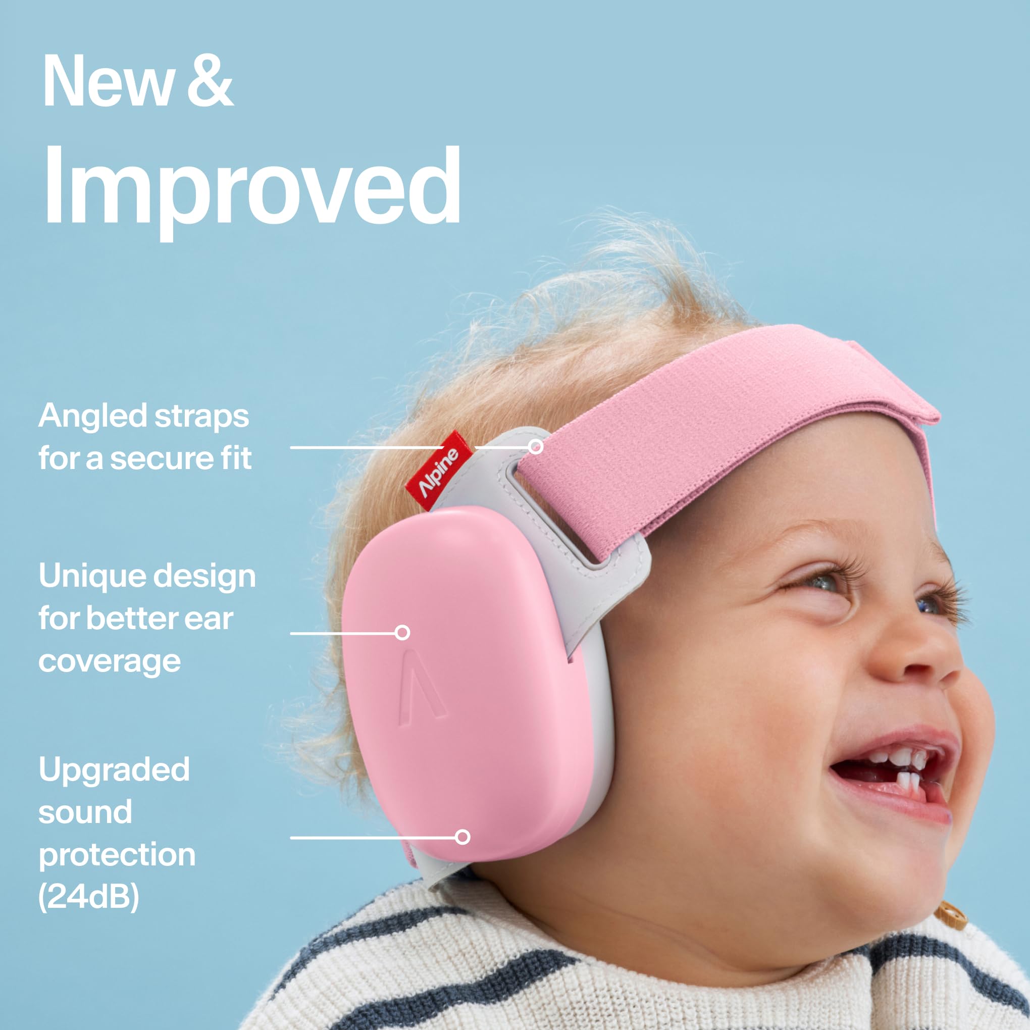 Foto 3 pulgar | Orejeras Para Bebés Alpine Muffy Baby Con Protección Contra El Ruido, Rosas - Venta Internacional.