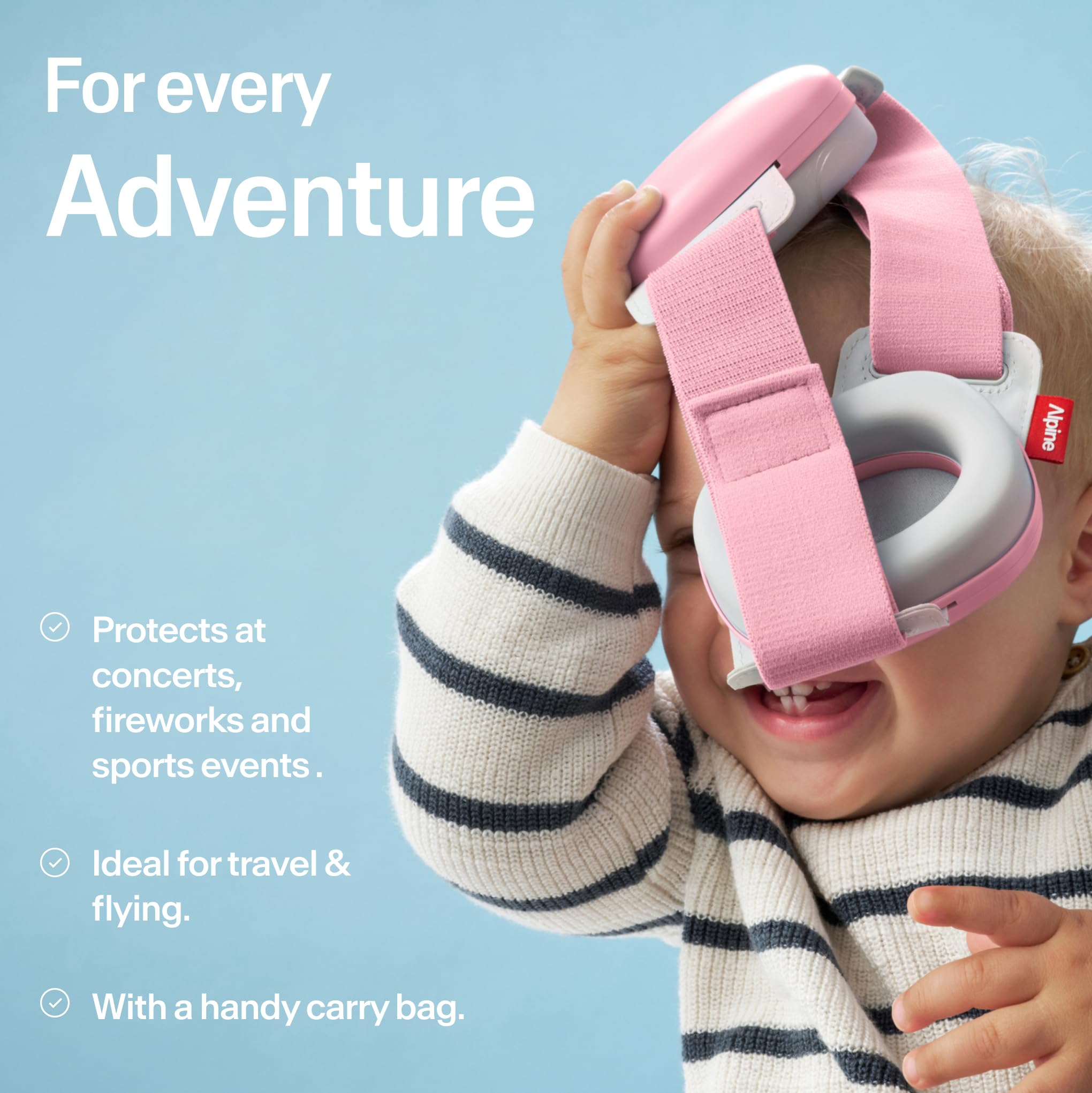 Foto 7 pulgar | Orejeras Para Bebés Alpine Muffy Baby Con Protección Contra El Ruido, Rosas - Venta Internacional.